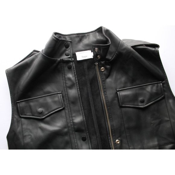 The Frankie Shop Ines Faux Leather Cargo Vest Black Size XS/S - Picture 5 of 9